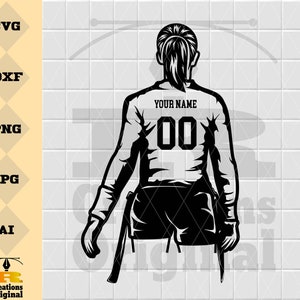 Personalized Flag Football Girl SVG: Football Shirt Design (Digital Download)