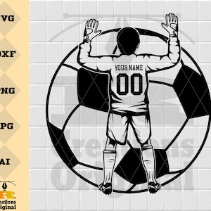 Goalkeeper Boy Svg | Personalized Name | Goalkeeper Png | Sport Svg | Soccer Clip art | Digital Download | Cutting File | Png Dxf Jpg Eps