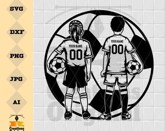 Personalized It | Soccer Kids Svg | Soccer Girl Svg | Soccer Boy Svg | Soccer Player Svg | Football Png | Soccer Shirt | Png Dxf Eps
