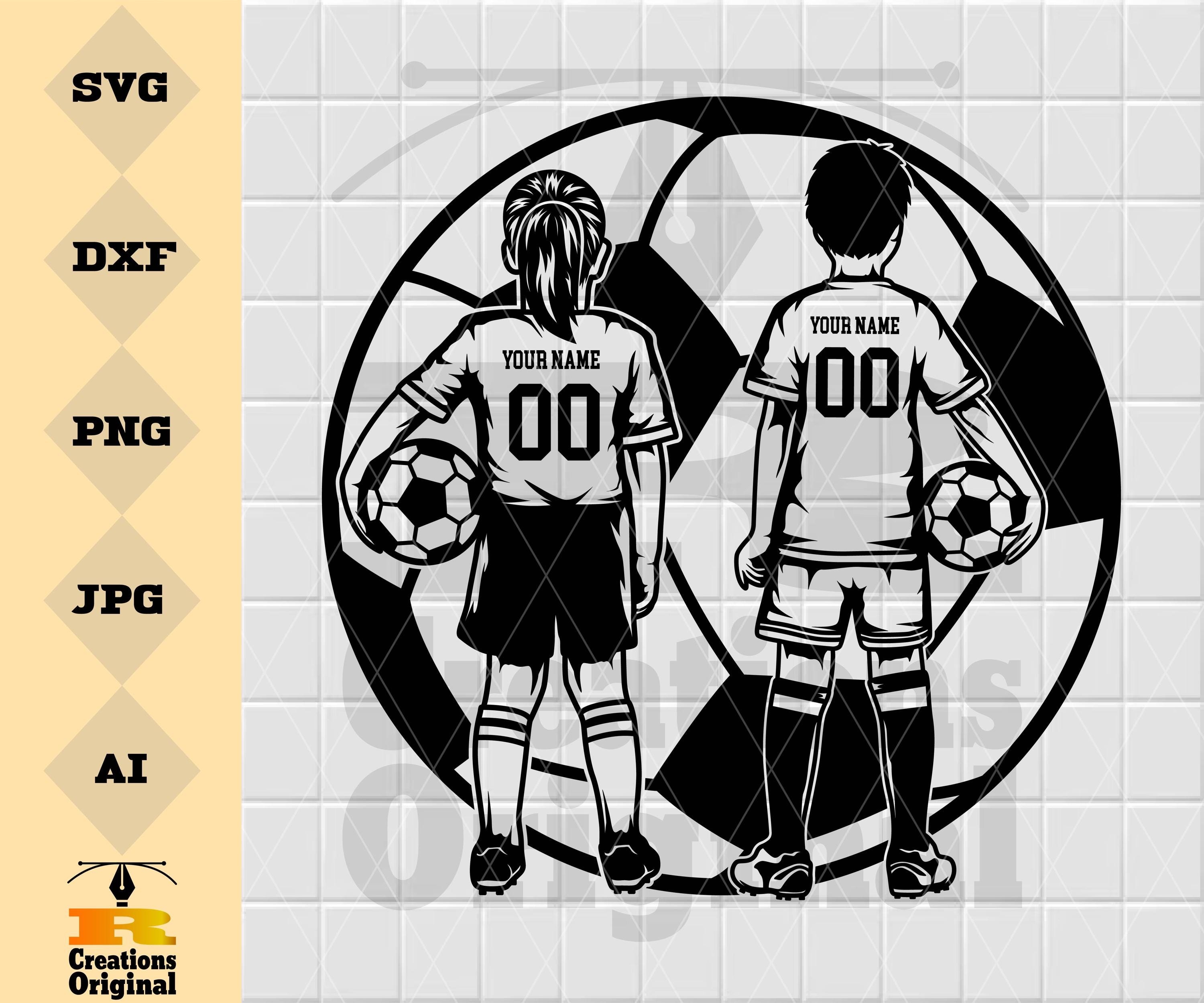 Personalized It | Soccer Kids Svg | Soccer Girl Svg | Soccer Boy Svg | Soccer Player Svg | Football Png | Soccer Shirt | Png Dxf Eps