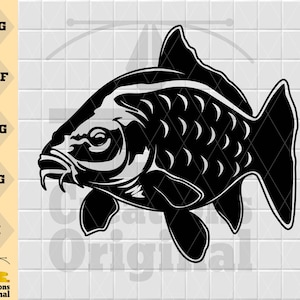 Carp Fish Svg File | Carp Fish Png | Carp Fish Hunting | Fishing Svg | Hunting Svg | Dxf Png Eps