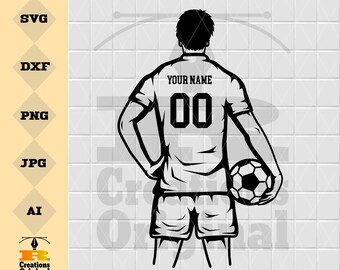 Personlig fotbollsspelare SVG: Sport Clipart (digital nedladdning)
