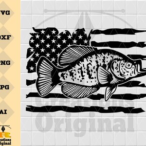 US Crappie Fish | Panfish Fishing SVG | Angling SVG | Fish Decals Vinyl Stencil Graphics | Cut Files Clip Art Vector Digital Dxf Png Eps