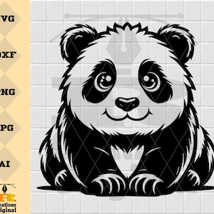 Cute Panda Svg | Panda Clipart | Panda Cutfile | Cute Panda Png | Panda Shirt Svg | Panda Lover Svg | Cute Panda Clipart | Cute Animal Svg