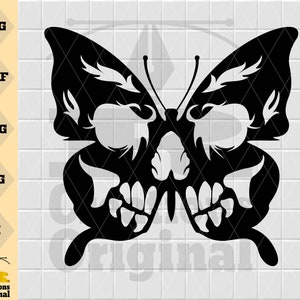 Skull Butterfly SVG File: Cricut & Silhouette Cut File (Digital Download)