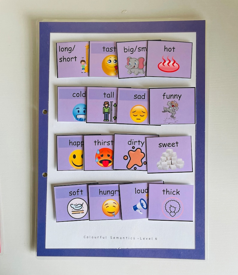 Colourful Semantics Level 5-7: Preschool Speech Therapy Visual Aids ...