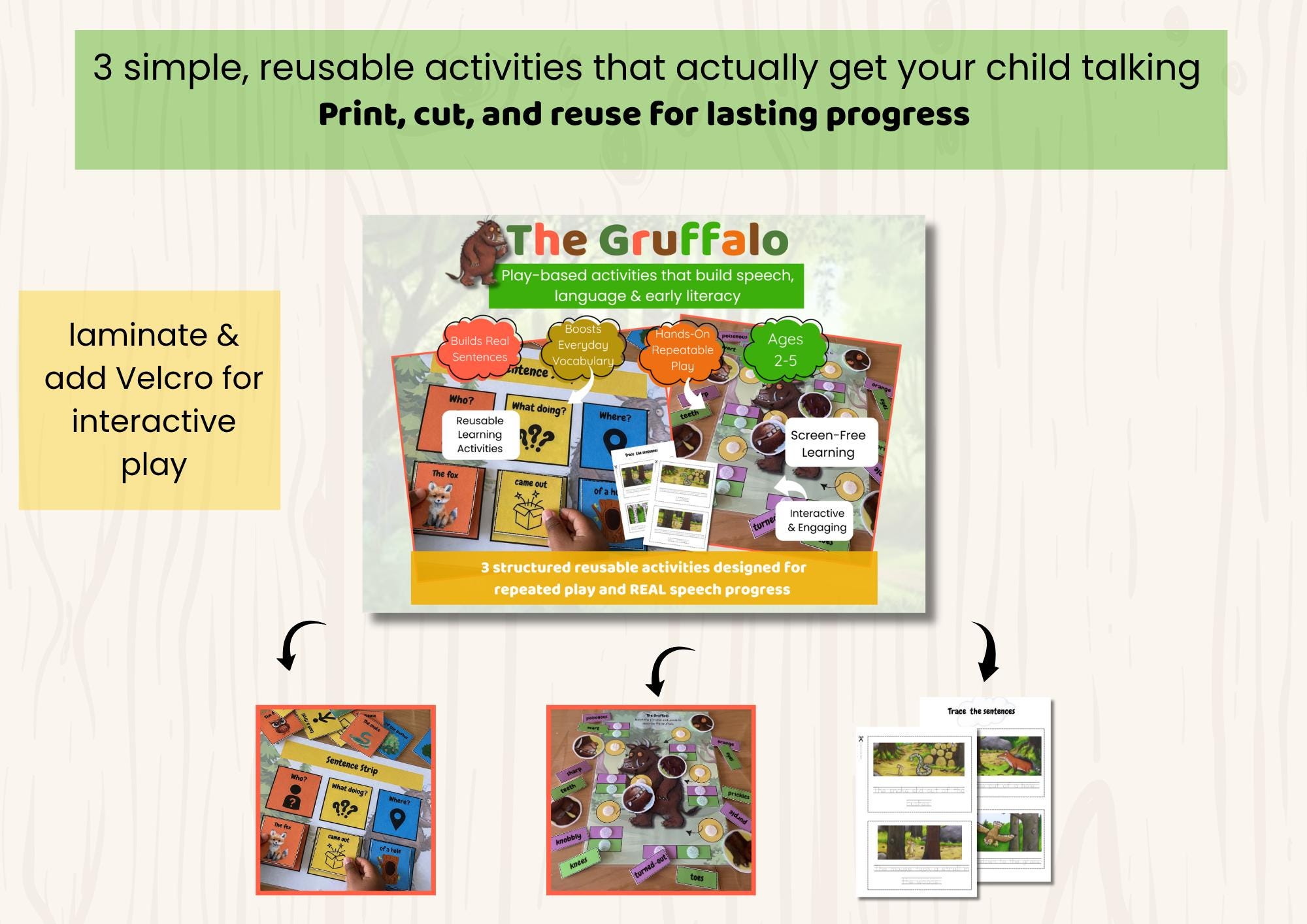 The Gruffalo Speech & Language Activities for Preschool and Toddlers ...