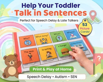 Help Your Child Talk Colourful Semantics Speech Delay Toddler Sentence Building Cards