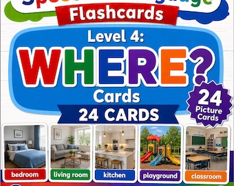 Places Flash Cards | Colourful Semantics Toddler Speech Therapy Printable Cards