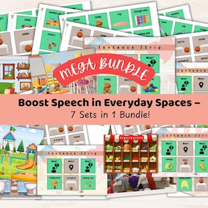 WH Bunte Semantik MEGA Bundle: Logopädie Printables für die Vorschule (Digitaler Download)