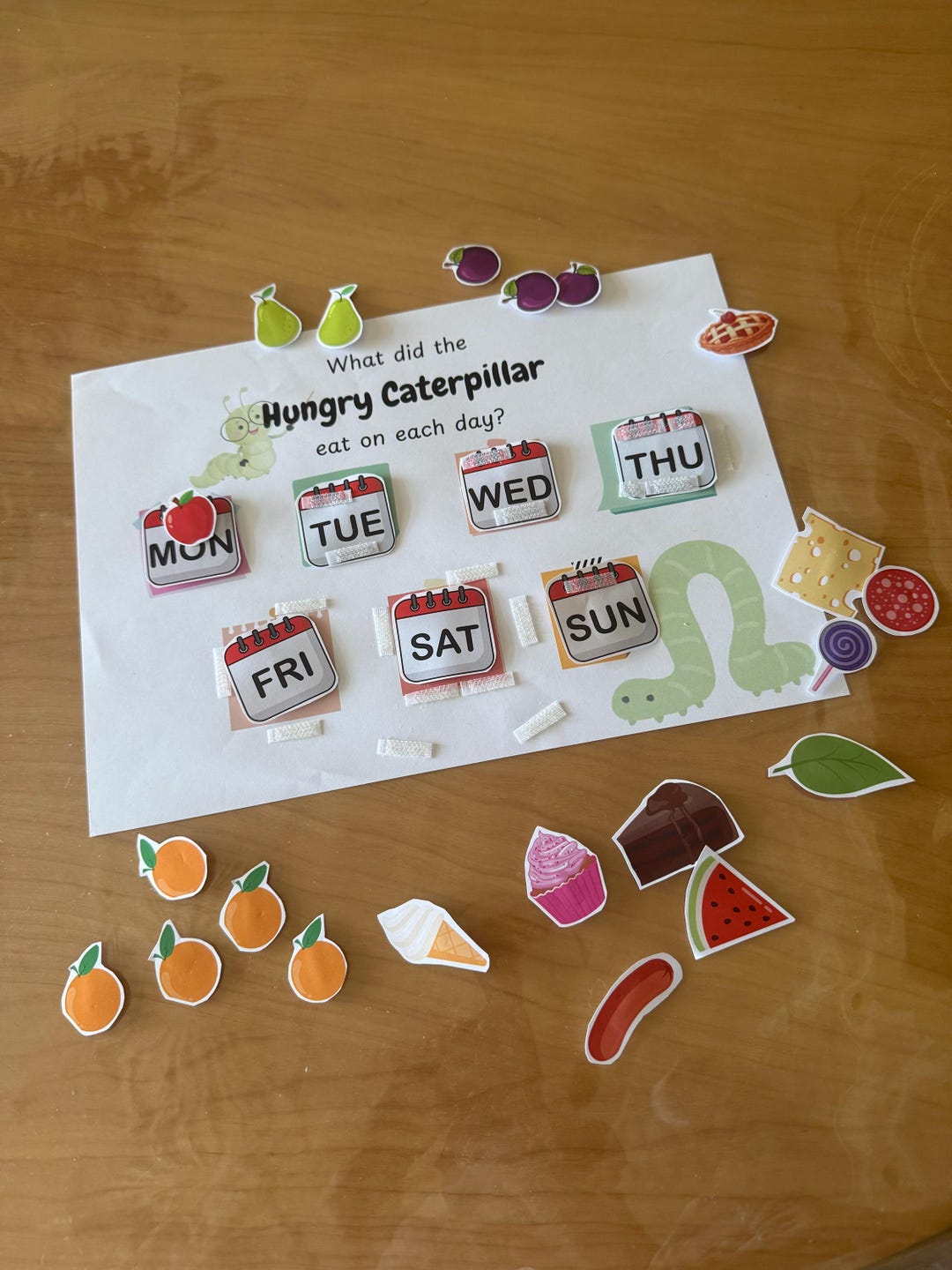 Very Hungry Caterpillar Days of the Week Activity for Toddlers | Food ...