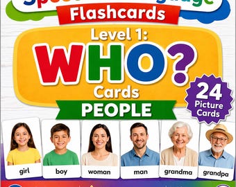 Everyday People Flash Cards for Preschoolers – Community Helpers, Family and Jobs Vocabulary Cards