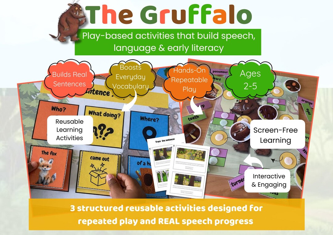 The Gruffalo Speech & Language Activities for Preschool and Toddlers ...