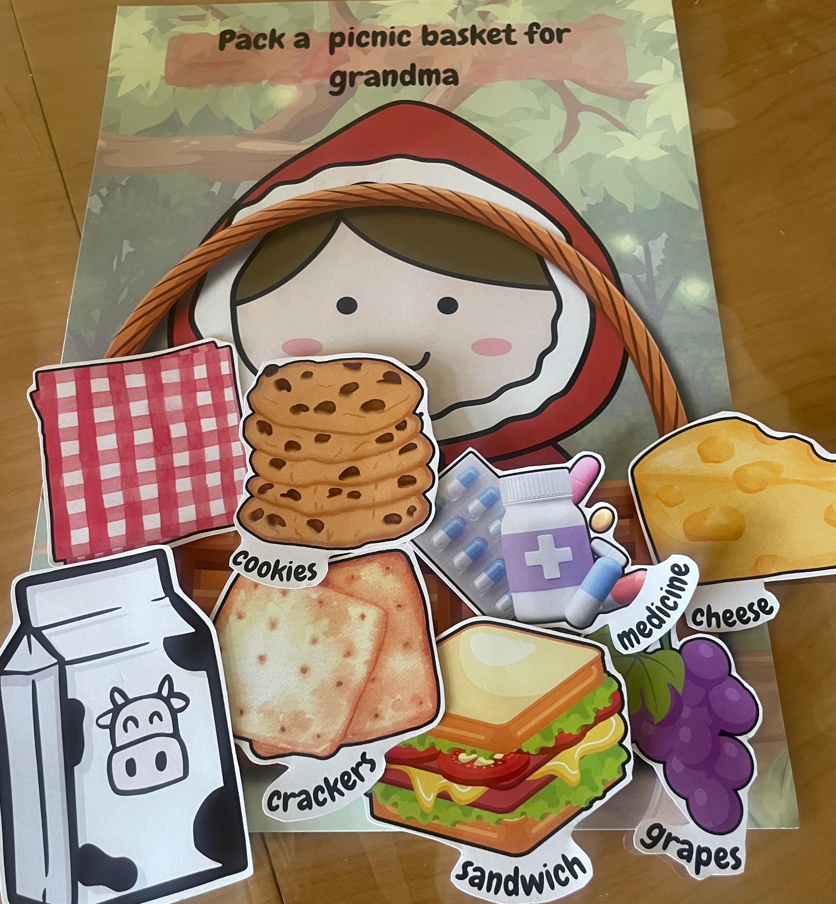 Toddler Role Play Activity Printable Little Red Riding Hood Game 
