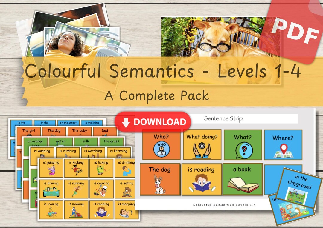 Colourful Semantics Printable Speech Therapy Sentence Building 