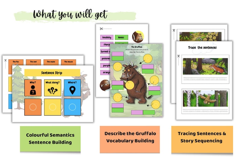 The Gruffalo Speech & Language Activities for Preschool and Toddlers ...