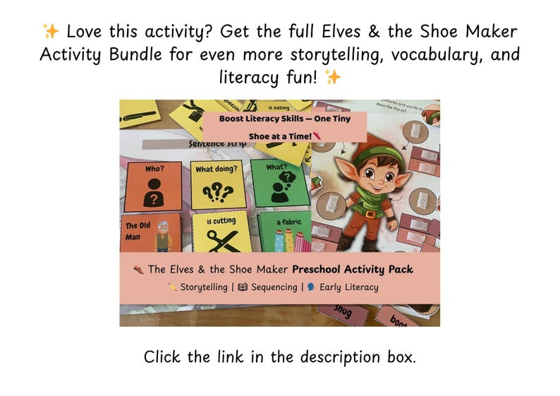 The Elves and the Shoemaker for Preschool Story Sequencing Printables ...