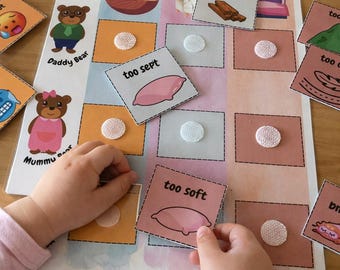 Goldilocks & The Three Bears Printable Activity | Preschool Learning Pack | Toddler Homeschool | Story Retell Resource