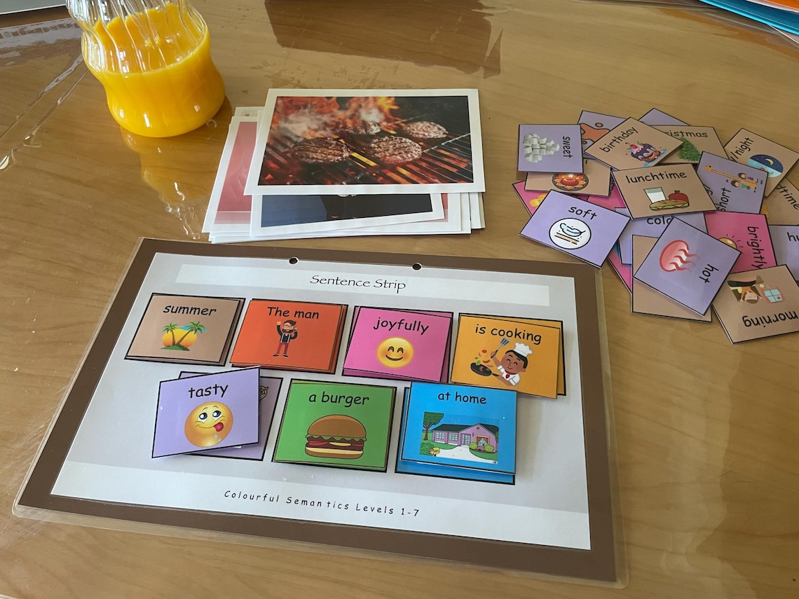 Colourful Semantics Level 5-7: Preschool Speech Therapy Visual Aids ...
