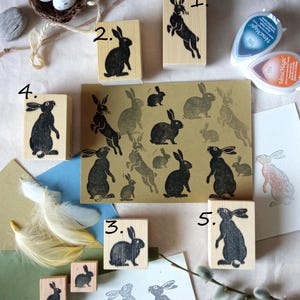Timbri in gomma a forma di coniglietto pasquale: perfetti per scrapbooking, creazione di biglietti, decorazioni fai da te e confezioni regalo, souvenir primaverili per gli amanti degli animali,