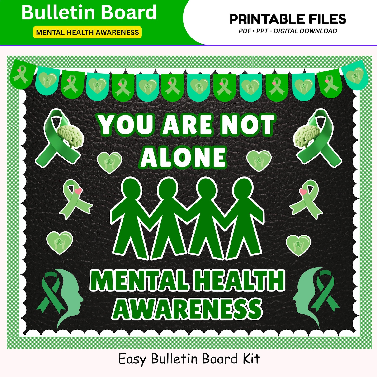 Mental Health Awareness Bulletin Board Kit: Motivational Classroom ...