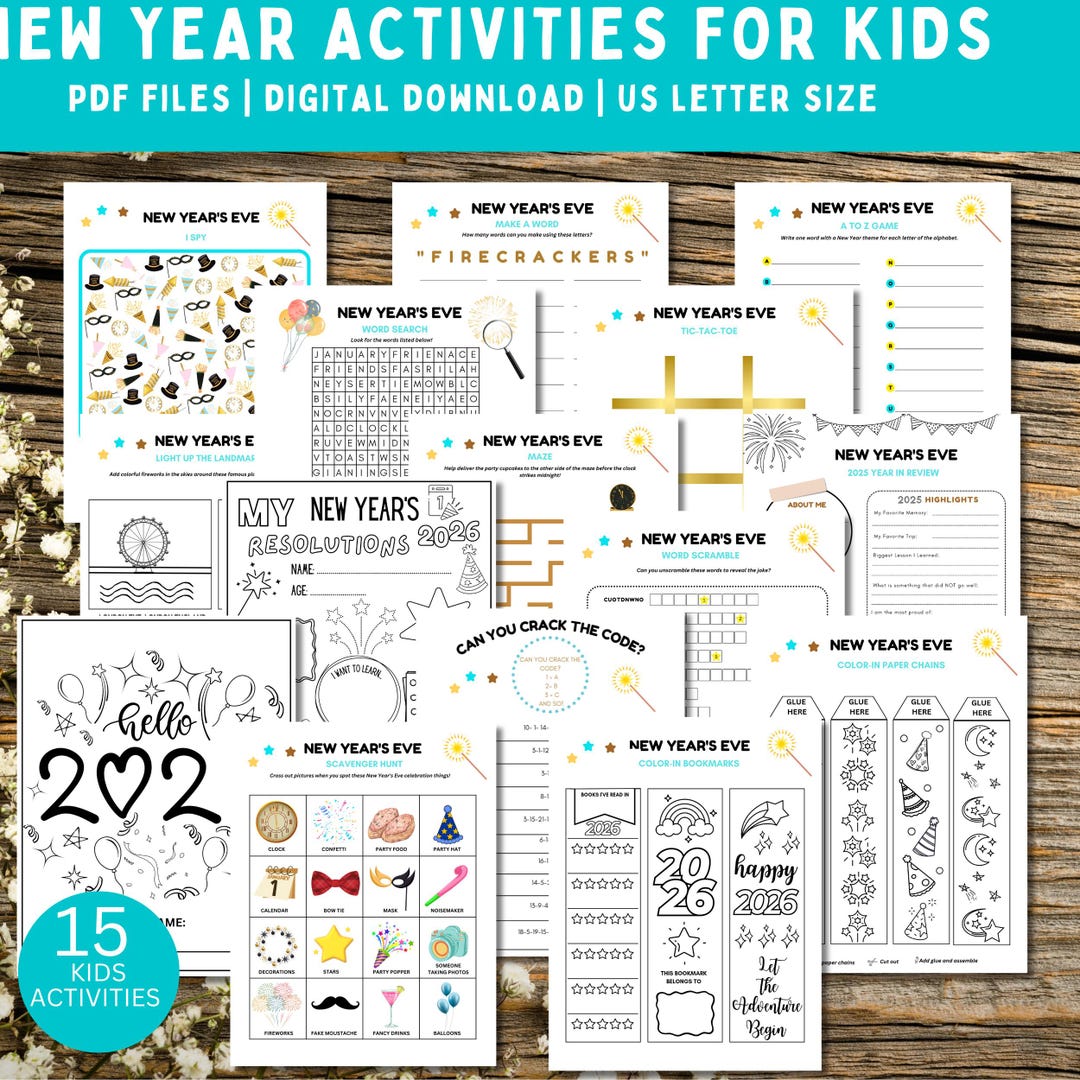 New Years Eve Activities for Kids, Kids New Years Eve Party, Kids New ...