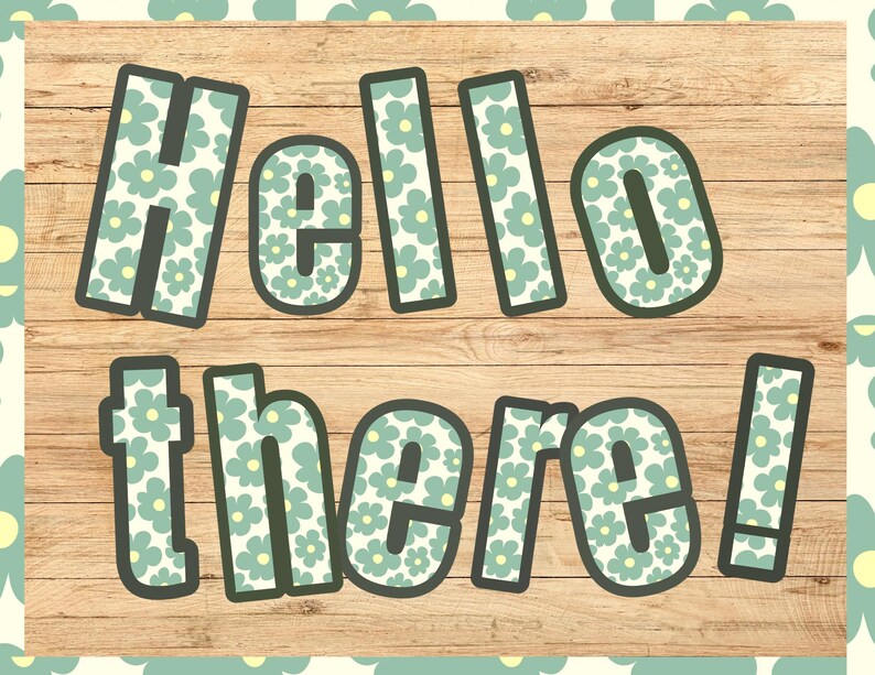 Bulletin Board Letters | Nature Classroom Decor | Classroom Display ...