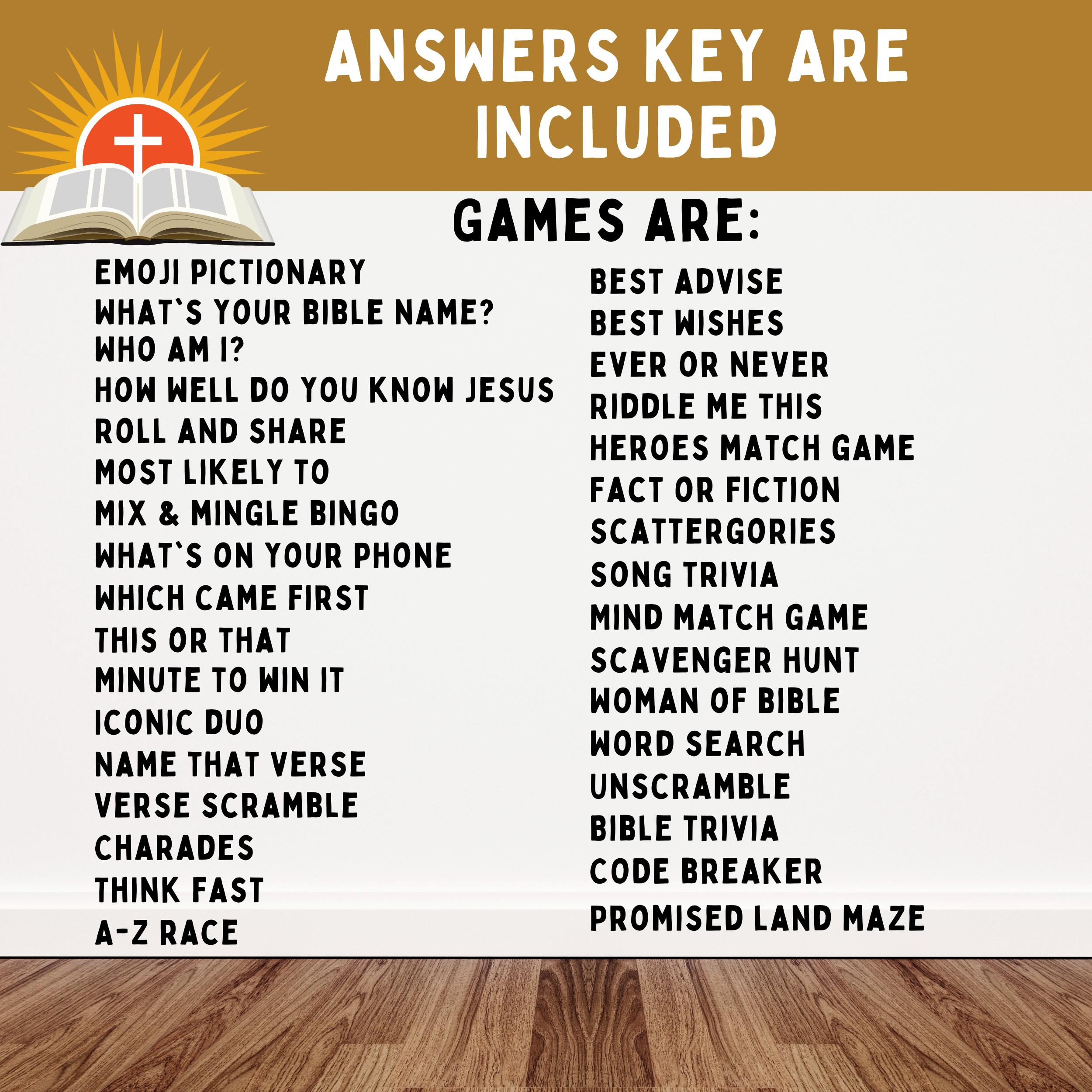 Bible Games Bundle: Christian Activities for Adults & Youth (digital ...