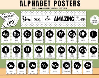 A-Z Alphabet Positive Affirmations Poster | Printable Classroom Decor (Digital Download)
