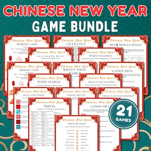 Pacchetto di giochi per il capodanno cinese, giochi per il capodanno cinese per famiglie e adulti, anno del drago 2024, festa del capodanno lunare, capodanno cinese