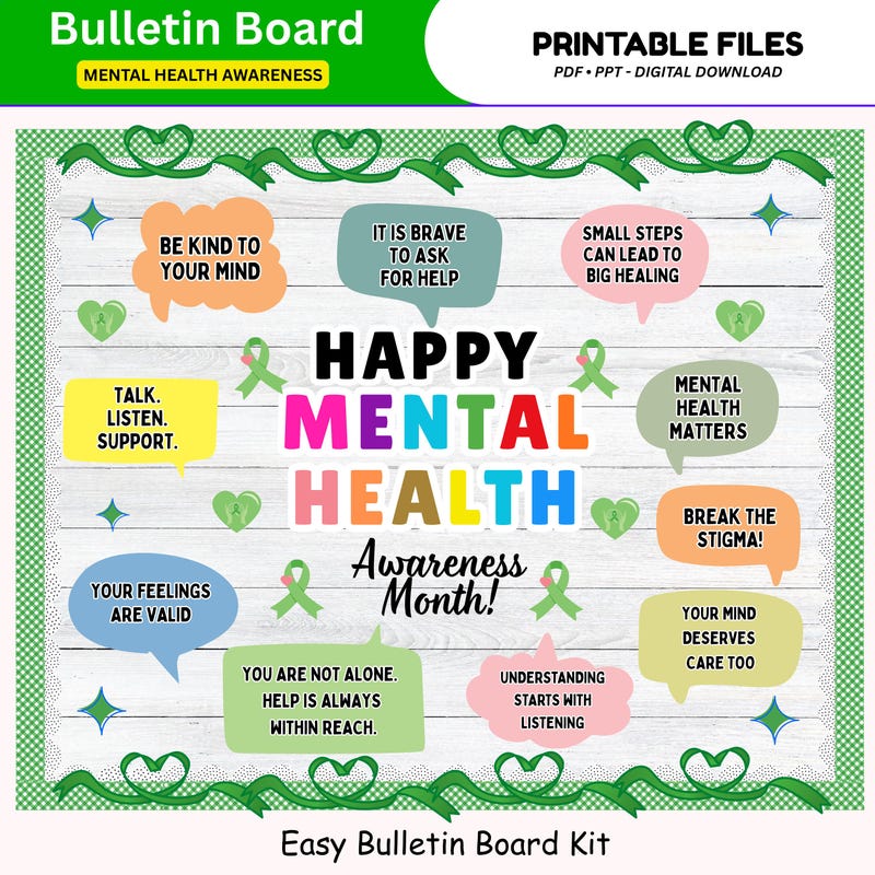 Mental Health Awareness Bulletin Board - Etsy