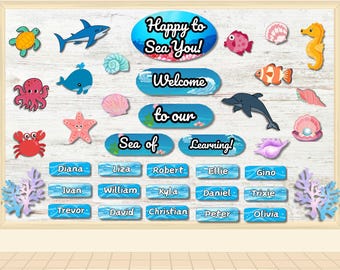 Ocean Classroom Door Decor Kit, Under the Sea Bulletin Board