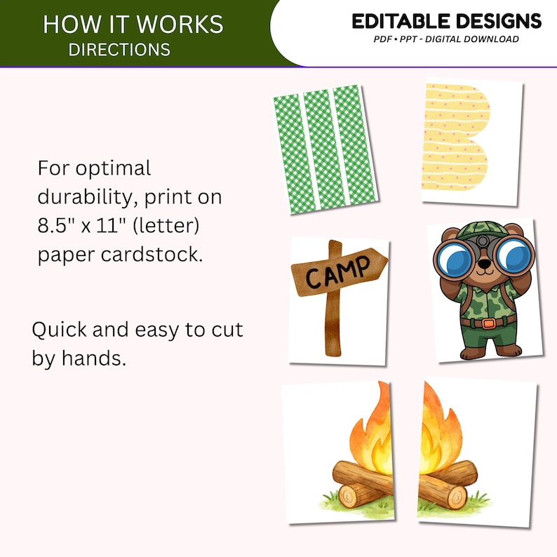 Summer Camp Bulletin Board Kit | Camping Classroom Decor (digital ...