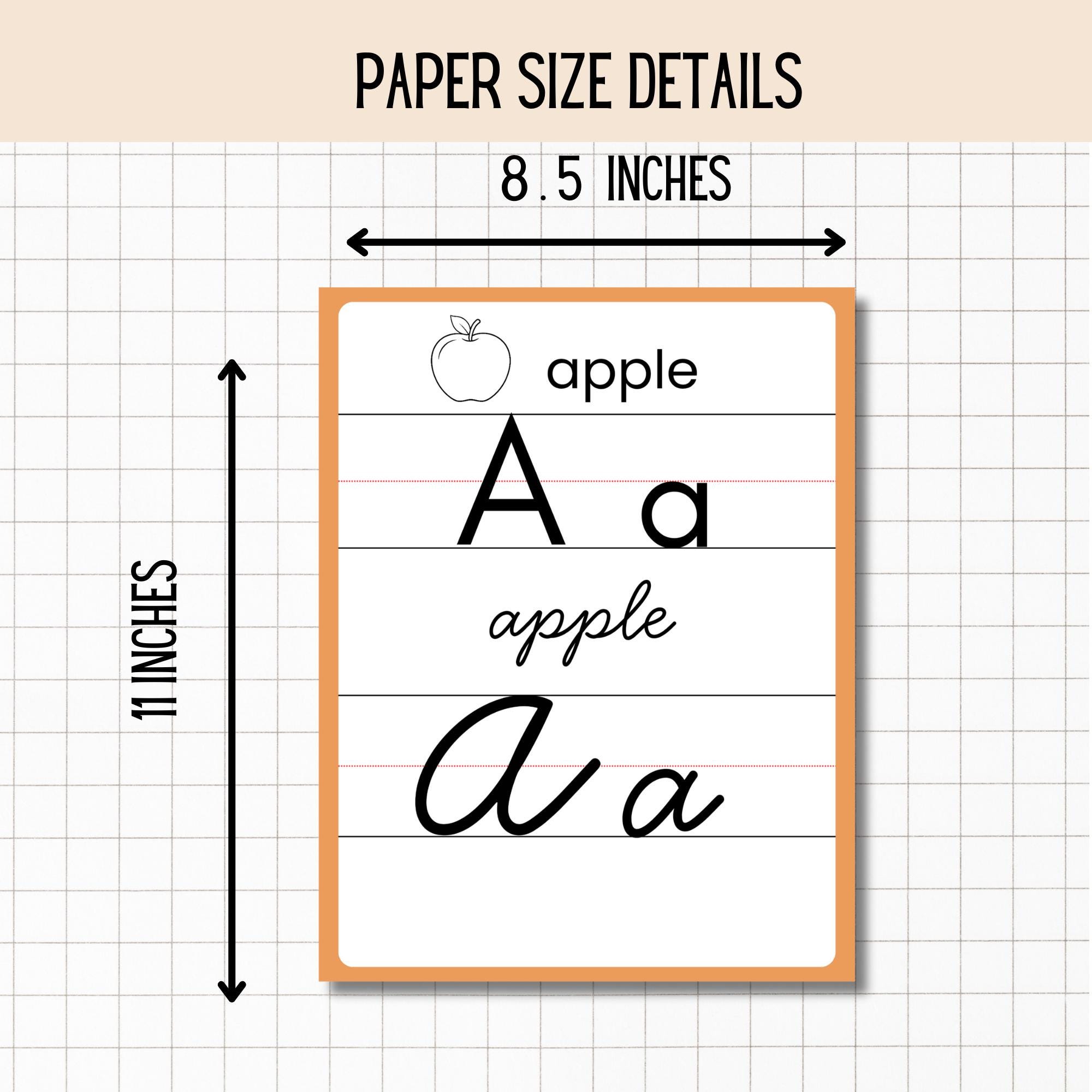 Cursive Alphabet Flashcards, Printable Classroom Decor (digital ...
