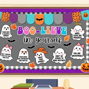 Halloween Bulletin Board | Halloween Classroom Decor | Halloween Teaching Resources | October Bulletin Board for the Classroom, PPT Editable