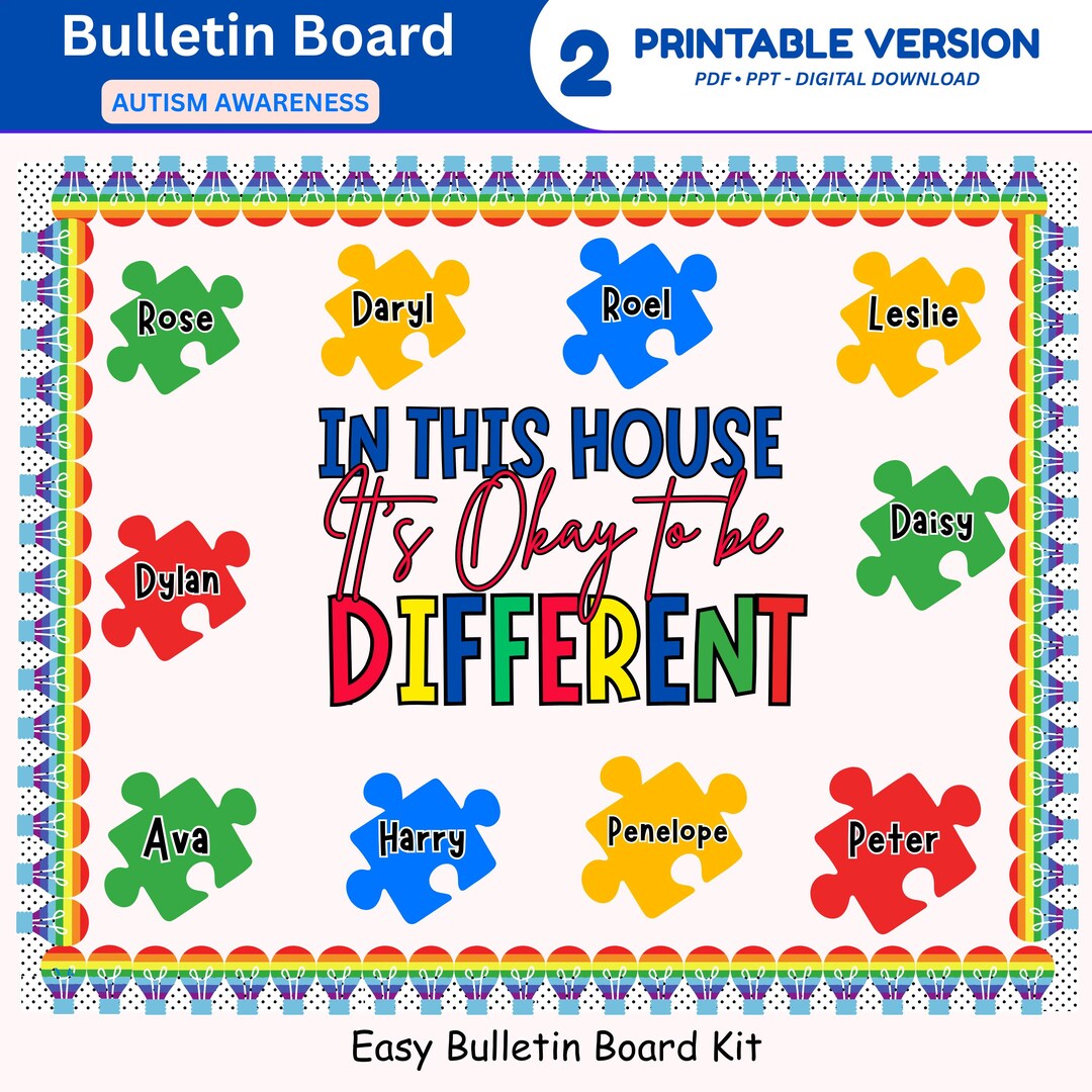 Autism Awareness Bulletin Board Kit: Special Education Classroom ...