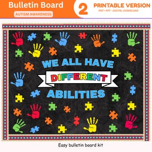 Autism Awareness Bulletin Board Kit: Special Education Classroom Display (Printable)