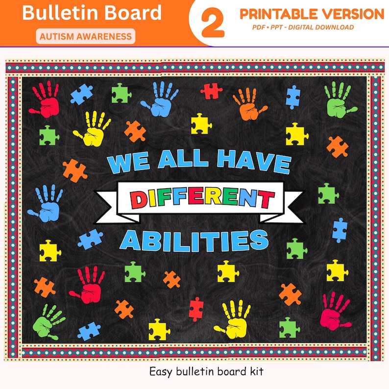 Autism Awareness Bulletin Board Kit: Special Education Classroom ...