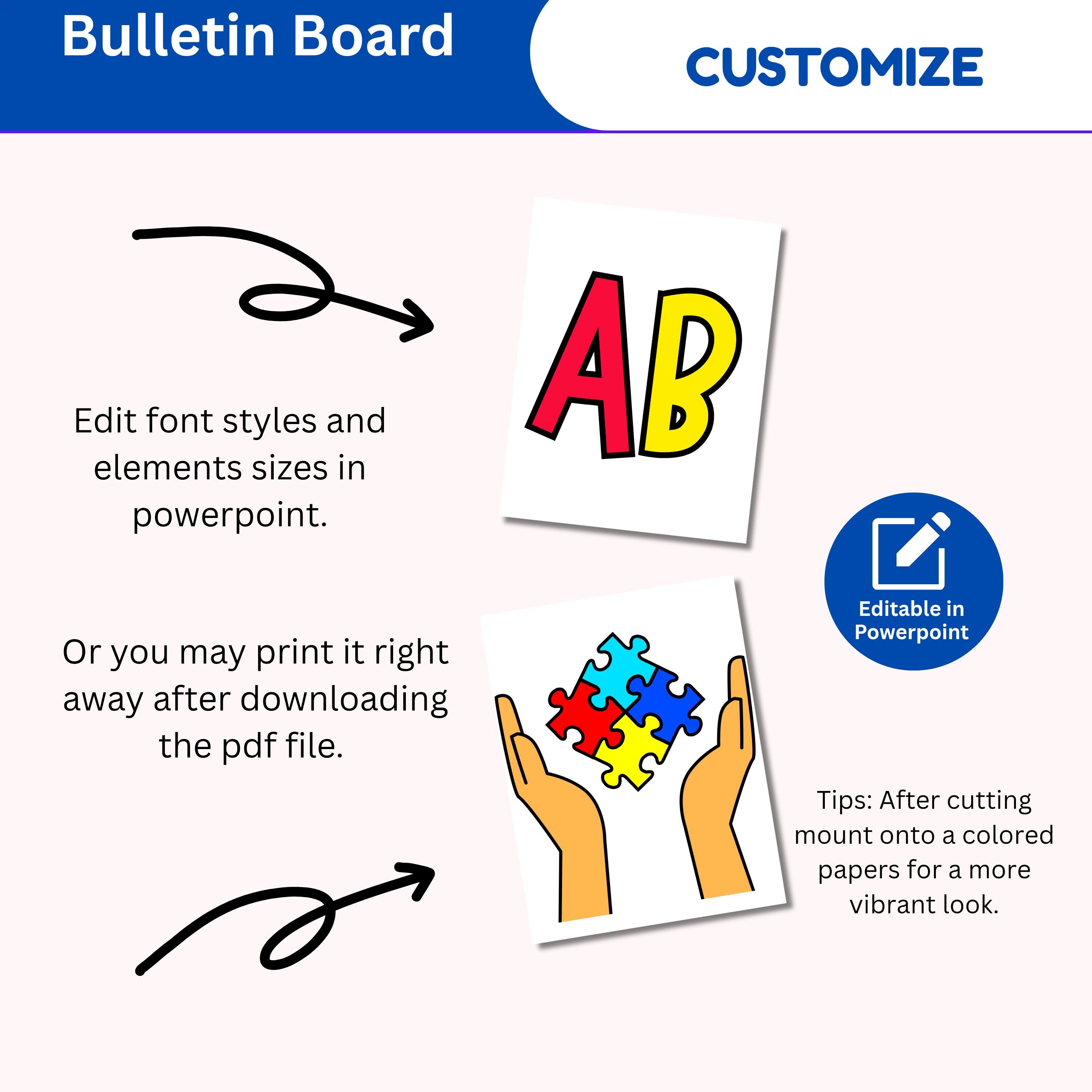 Autism Awareness Bulletin Board Kit: Special Education Classroom ...