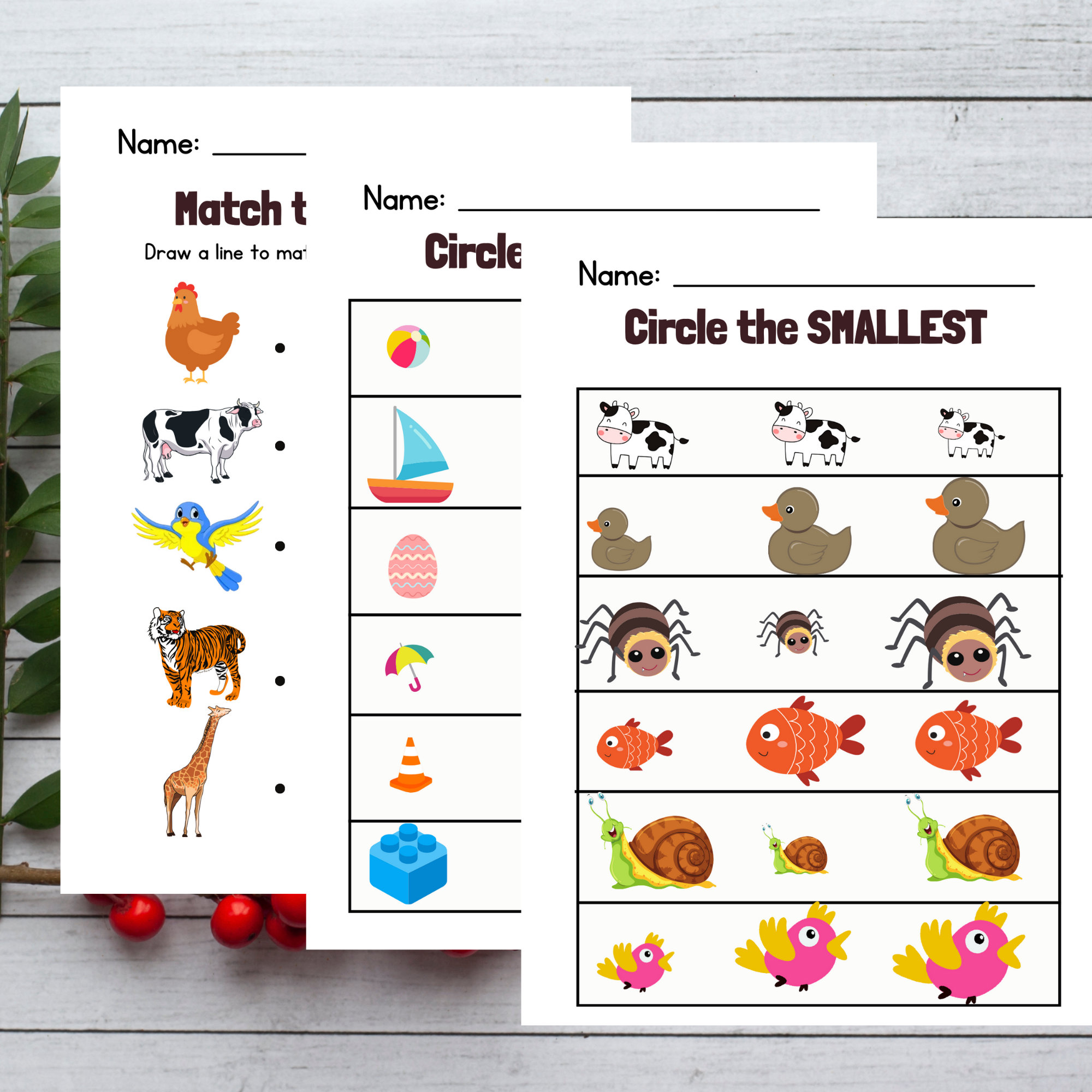 Preschool Activity Pages: Letter Recognition, Numbers, Math (PDF) - Etsy