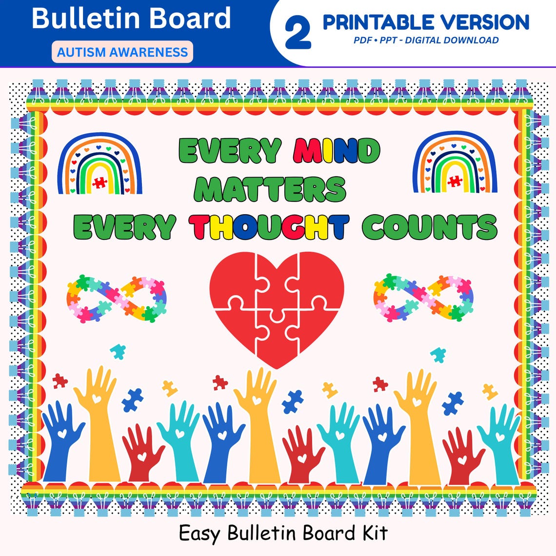 Autism Awareness Bulletin Board Kit: Special Education Classroom ...