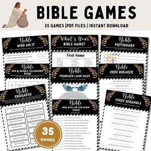 Bible Games Bundle: Christian Activities for Adults & Youth (digital ...