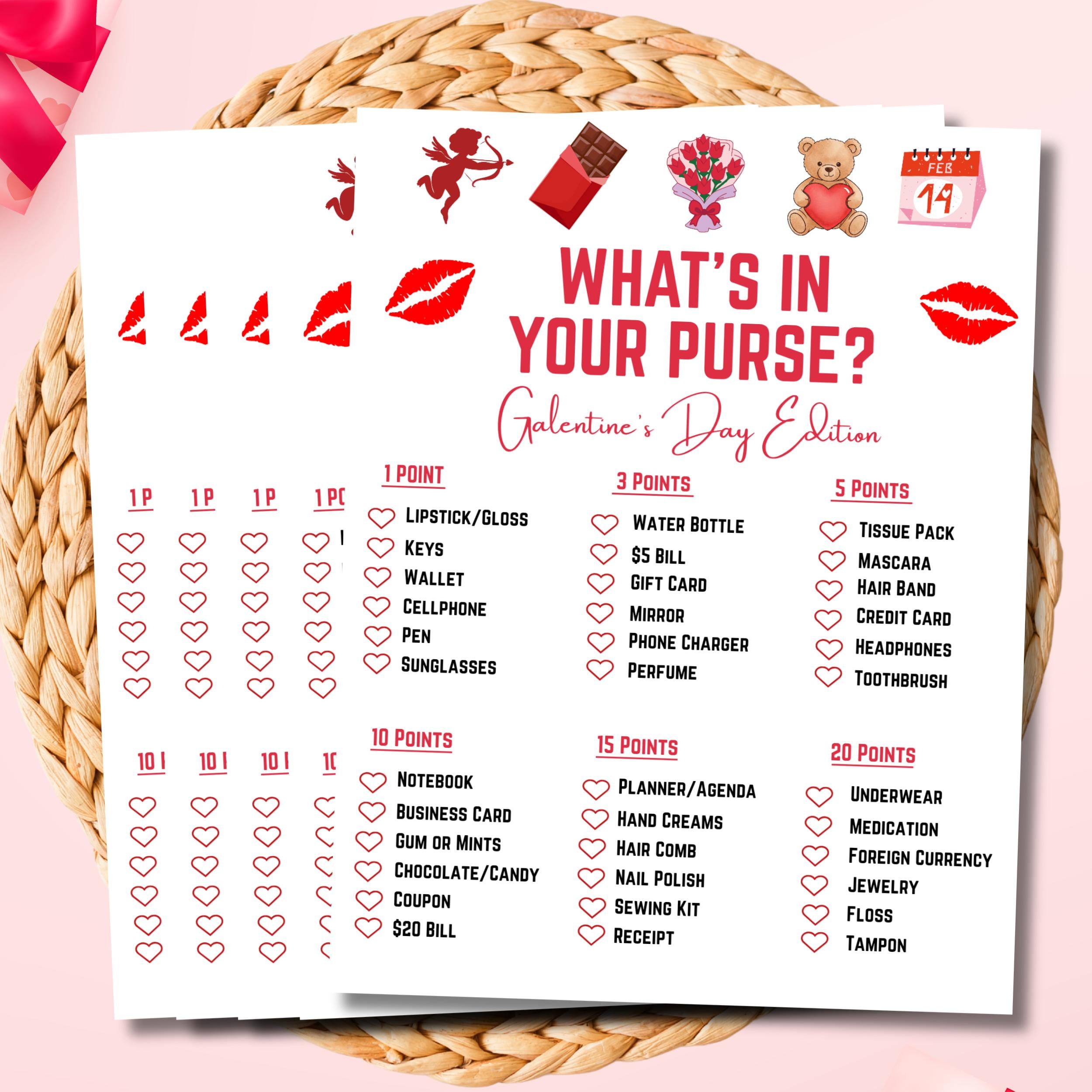 What's in Your Purse Game, Fun Galentine's Day Party Games, What's in ...