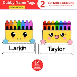 Naamkaartjes voor in de klas: bewerkbare labels voor in de klas (digitale download)