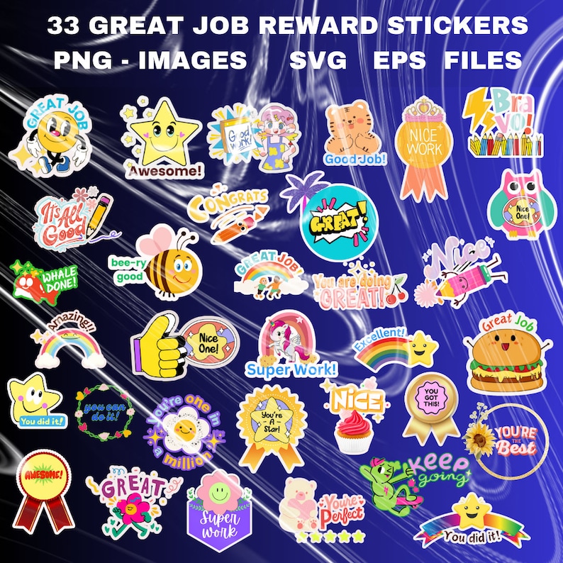 Classroom Reward Stickers, Teacher Motivation, SVG PNG (digital ...