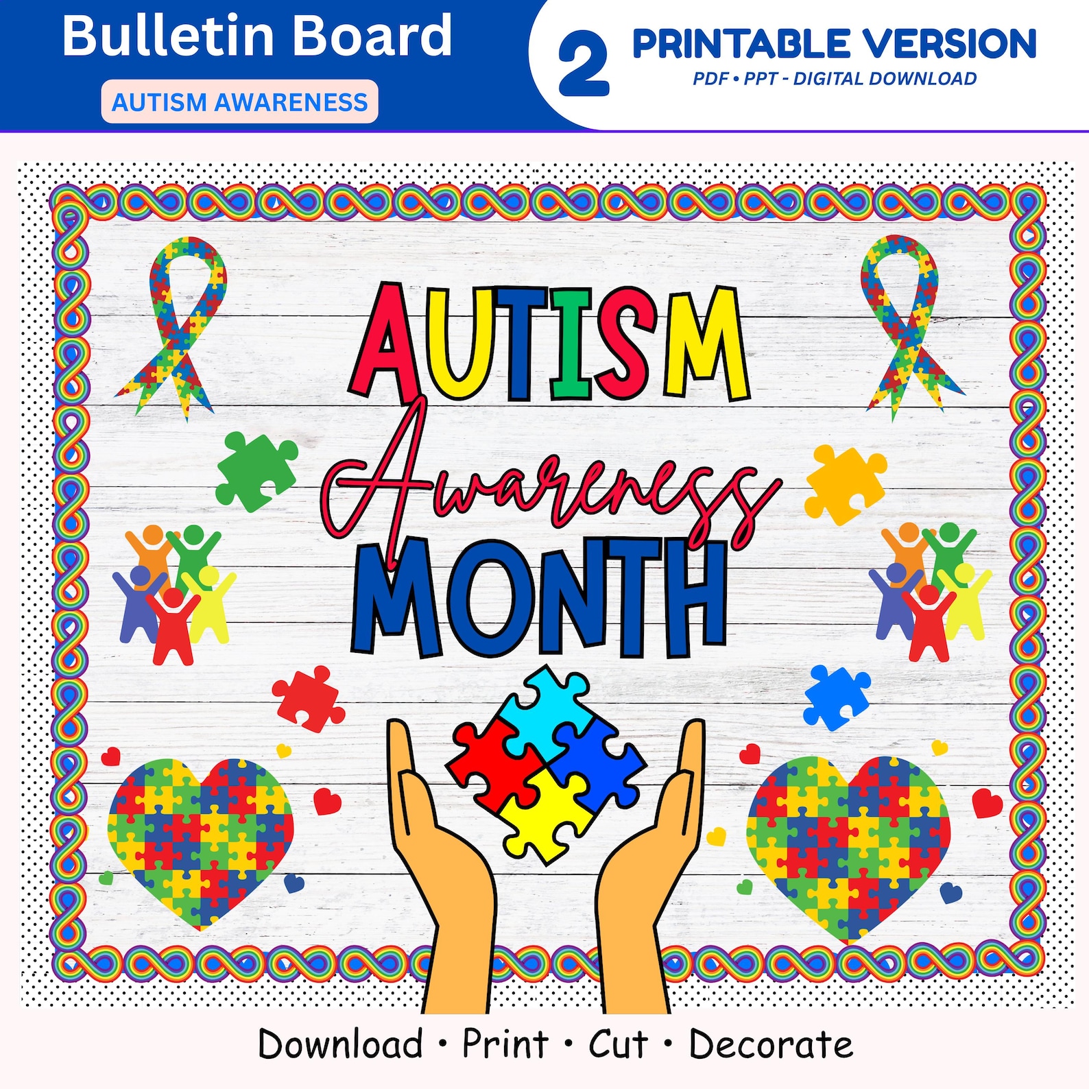 Autism Awareness Bulletin Board Kit: Special Education Classroom ...