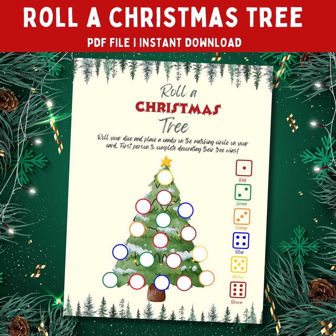 Roll a Christmas Tree Game | Office Christmas Party Game | Christmas ...