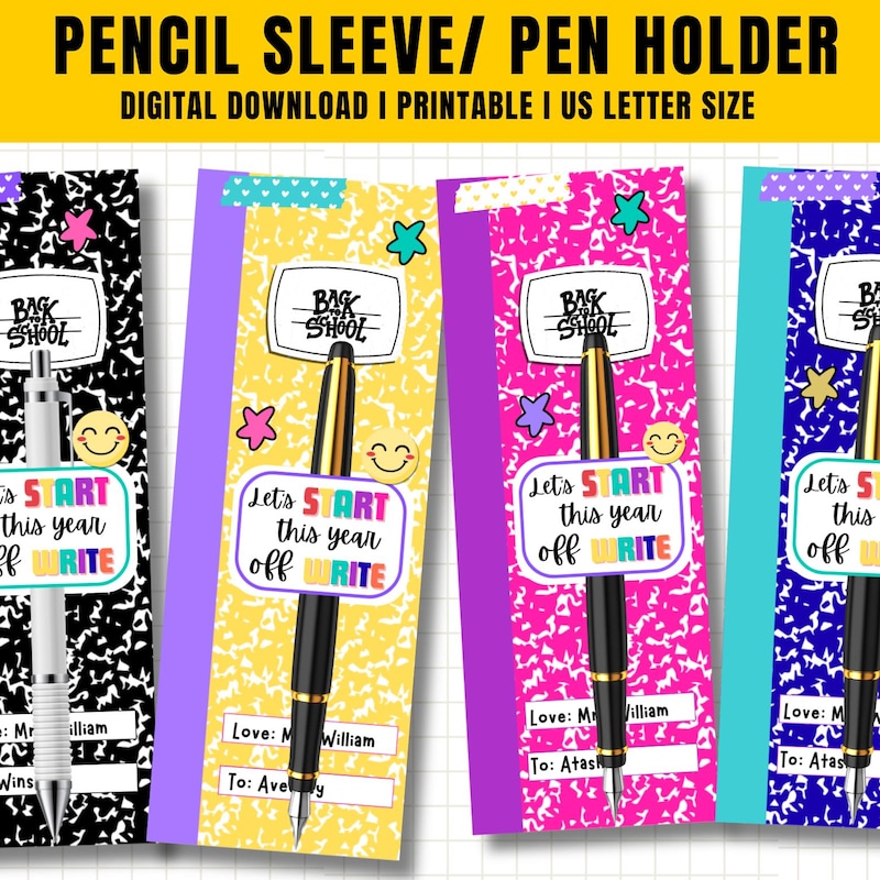 Pen Sleeve Template - Etsy