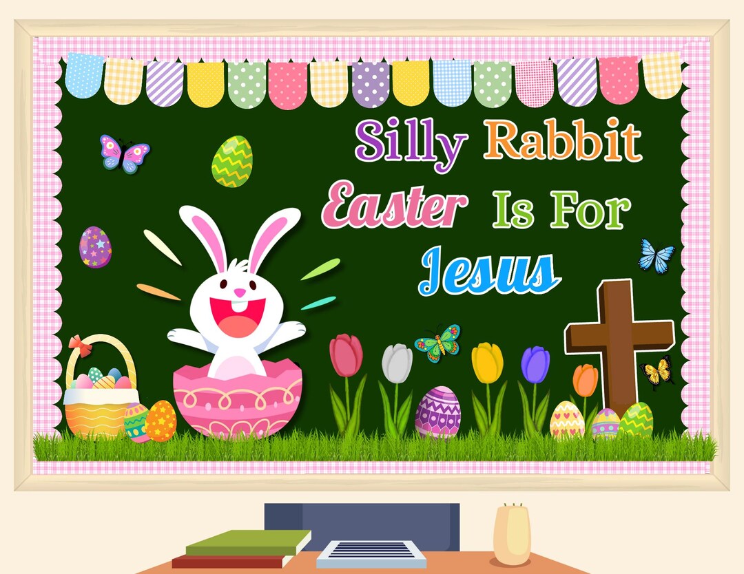 Christian Easter Bulletin Board Set | Classroom Spring Decor (edit in ...