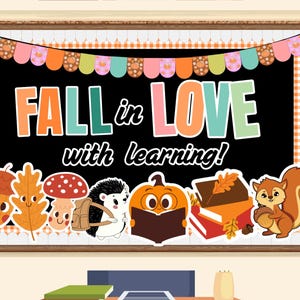 Fall Bulletin Board Kit | Cute Autumn Classroom Decor | Printable Bulletin Board Decorations for Teachers | Seasonal Fall Classroom Display